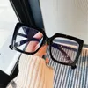 Sunglasses Oversized Square Frame Anti Blue Light Glasses Fashion Computer Goggles UV Protection Flat Mirror Eyewear Optical Eyeglasses