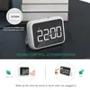 Desk Table Clocks ORIA LED Alarm Clock Mirror Mini Multifunctional Digital Snooze with USB Charging for Home Office Trave 230731