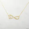 Pendant Necklaces DUOYING Infinity Name Necklace Custom Gold Family Plated Personalized Gifts for Love's Day 230731