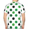 Men's T -skjortor Videospelmönster Green Harajuku Polyester Tshirt Pikmin Colorful Style Streetwear Thin Shirt Male Unique