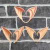 Backs Earrings Party Decoration Fake Latex Ears Fairy Halloween Cosplay Accessories Angel Elven Elf Po Props Adult Kids Toys Supply