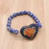 Очарование браслетов мода натуральные камни бусины форма сердца ручная манде для женщин -браслет дружбы GB018 GB018