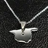 Pendant Necklaces Map Stainless Steel Chain For Women And Men Jewelry Country Spanish Necklace N68161S08