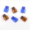 1ml Empty Roll Glass Bottle Metal Roller Ball Amber Bottle Essential Oil Liquid Perfume Sample Bottle LX4072