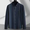 Hommes chemises décontractées 8XL 7XL 6XL 2023 automne haute qualité ample rayé chemise hommes hauts à manches longues revers hommes Camisa Masculina