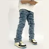 Mannen Jeans Y2K Streetwear Baggy Ripped Gestapelde Jeans Broek Mannen Kleding Hip Hop Rechte Vintage Denim Broek PantALOn Homme 230731