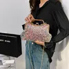 Borse da sera LEFTSIDE Paillettes Crossbody per le donne 2023 Designer di lusso Fashion Party Borse Trend Chain Cluth 230731