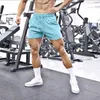 Herren-Shorts, Baumwolle, Sport, Laufen, Hellblau, Bodybuilding, Workout, Jogginghose, Fitness, kurze Hose, Jogger, Fitnessstudios, Sport