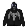 Mens Hoodies Sweatshirts Zip Hoodie Skeleton Goth Sweatshirt Sport Coat Pullover Gothic Long Sleeve Overdized Y2K Jacket 230731