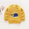 Vest Warme Kinderen Truien Baby Jongens Meisjes Kid Winter Kleding Baby Cartoon Walvis Ontwerp Truien Peuter Oneck Fluwelen Trui J230801