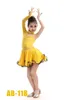 Vêtements de scène fille vêtements de danse pour enfants couleur verte salle de bal latine et robe de danse de compétition filles dentelle à manches longues vêtements Salsa Rumba Costumes