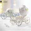 Crystal Storage Box Cinderella Pumpkin Carriage Trinket Box With Hinged Treasure Chest Organizer Keepsake Gift for Her Y1116294q