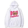 Heren Hoodies Ik hou van capybaras grafische afdruk hoodie mode casual losse capuchon sweatshirts katoen gothic harajuku kleding voor tieners y2k