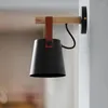 Vägglampa trä industriell vintage sconce för sovrummet säng veranda utomhus korridor dekoration ljus e27