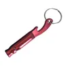 Multifunctional metal Whistle Keychain Outdoor Gadgets Aluminum alloy bottle opener Emergency Survival tool For Camping Hiking Training keyring whistles