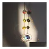 Décorations De Jardin Capteurs De Soleil Suspendus Boule De Cristal Perlé Ornement Fenêtre Patio Pelouse Lune Étoile Pendentif Verre Prisme Rainbow Maker Dro Dhskk