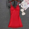 Сексуальная женская ночная рубашка для кружевной отделки мини -подвеска ночная одежда для ночной одежды летняя шелковая атласная ночная одежда для домашней одежды домашняя одежда L230626