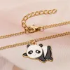 Chaînes mignon Panda pendentif collier pour femmes et hommes 2023 tendance chaîne bijoux voyage Souvenir cadeau accessoires