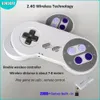 Manettes de jeu Joysticks Mini TV Console vidéo Manette sans fil 4K 2900 plus Jeux Compatible Retro pour SFC SNES Dual Gamepads 230731