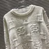 Pull en laine de marque de luxe 3D Jacquard Pulls en tricot F Designer T-shirt à manches longues Hiver Chaud Pull Manteau Hommes Femmes Sweat-shirt lâche Chemises décontractées