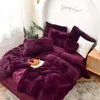 Bedding sets Bedding Set Luxury Winter Warm Thicken Mink Fleece Duvet Cover Bed Sheet and Pillowcases Quilt Cover Queen King Size 150x200cm 230731