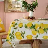 Toalha de mesa com estampa de limão retangular toalha de mesa para casa cozinha à prova de poeira toalha de mesa de café multifuncional festa de férias acessórios de casamento R230801