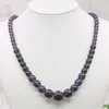 Pendant Necklaces 6-14mm Accessories Purple Crystal Amethysts Tower Necklace Chain Women Girls Christmas Gifts Wholesale Jewelry Making