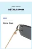 Lunettes de soleil Frames Diamond Cut Rectangular Rimless Summer Summer Sungasse's Men's Metal Brand Designer Steampunk Vintage UV400 230801