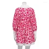Casual Dresses Ladies Street Age-Reducing Cute Dress Spring Printed Lantern Sleeve Doll Collar Slim Umbrella