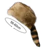 Cappelli a tesa larga Secchiello Cappello invernale di bell'aspetto Coda di procione Tenere al caldo Cappellino da donna termico morbido Copricapo femminile 230801