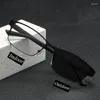 Sunglasses Men's Pochromic Myopia Glasses Square Smart Short Sighted Finished Eyewear Unisex Metal Business Half Frame Eyeglasses