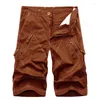 Men's Shorts Loose Multi-pocket Work Summer Fashion Casual Male Cargo Green Black Red Gray Khaki 28-32 34 36 38 40