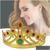 Party Hats King Crown Halloween Ball Dress Up Plastic Scepter Partys Supplies Birthday Crownes Princess Crowns Drop Delivery Home Ga Dhj1N