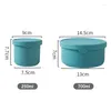 食器セットTuuth Sile Lunch Box with Lid Round Crisper Bento Kitchen Storageマイクロ波フルーツサラダフレッシュキードロップ配信DHXJ6