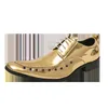 Dress Shoes Premium marka luksus męski Chelsea Gold Professional Business skóra formalna 230731