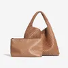 Evening Bags Woven Bag for Women Vegan PU Leather Tote Large Summer Beach Travel Handbag and Purse Retro Handmade Shoulder 230731