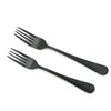 Dinnerware Sets Travel Picnic Black Set Portable Bag Cutlery Forks Knife Camping Silverware Tableware 5pcs