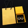 designer earrings for Women Gold F letter hoop stud earrings simple fashion wedding bride gift designer jewelry CHD23080111 Capsboys