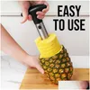 Baking Pastry Tools Pineapple Slicer Peeler Fruit Corer Cutter Stainless Steel Cutting Tool Kitchen Utensil Accessorie Drop Delive Dhglr