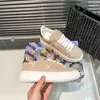 Chaussures de créateur de mode en cuir véritable faites à la main toile multicolore dégradé baskets techniques femmes chaussures baskets par marque