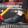 Dress Shoes Work Boots Men Safety Anti Puncture Indestructible Male Steel Toe Sneakers Footwear 230731