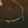 Strands Strings Goldtutu Orijinal 14K Katı Altın Kolye Zinciri Minimal Basit Stil Boyun İnce Jewlery Real Au585 Sarı Kadınlar Kız 230731