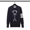 Men's Sweaters Men Pullover Wool Sweater O-neck Casual Knitted Small Cartoon Top Lon Sleeve Sweatsirt Desin I Quality