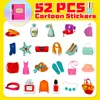 50 stks make-up stickers waterdicht vinyl stickers niet-willekeurig voor auto fiets bagage laptop skateboard plakboek waterfles sticker