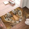 Mattor Lion Tigers Animal Patterning Entrance Doormat 40x60cm Mattor för sovrum vardagsrum Välkommen Mat Anti-slip mjuk flanellmattor Tapis R230731