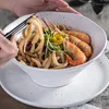 Skålar japansk stil keramisk nudel soppa skål personlig hatt ramen sallad ris hem kreativ ugn för att äta trumpet