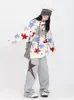 Spodnie damskie Capris Qweek Y2K Streetwear Star Jogging Spipanty Kobiety harajuku retro vintage patchwork spodne