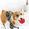 犬のおもちゃのチューはおもちゃのボールを処理します面白いインタラクティブな弾力性ペットピュー犬の歯のきれいなボール食べ物のエクストラタフラバー5cmドロップデルdhcox