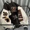 Herrenjacken Frühling und Herbst Retro gesteppte bestickte Baseballuniformjacke Männer Frauen lose Markenstraße Paarhemd 230731