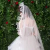 Bridal Veils Jiayigong Soft Tulle Wedding Accessories One Layer Ruffles Pencil Edge Veil